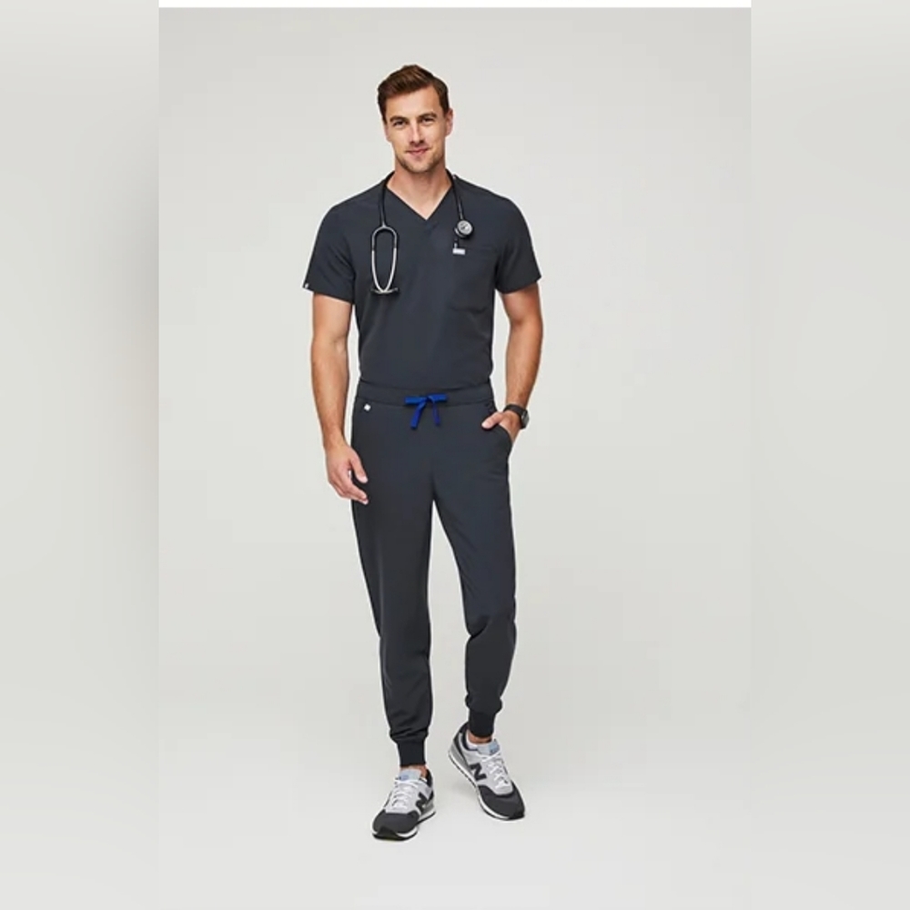 Figs Mens Scrub Set Dark Sky: Leon Top size L, Pants Tansen L Tall